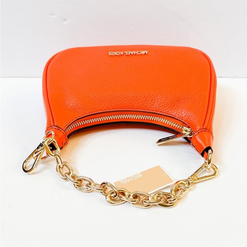 Michael Kors CORA MINI Zip Pouchette Shoulder Crossbody Bag Poppy - Picture 6 of 14